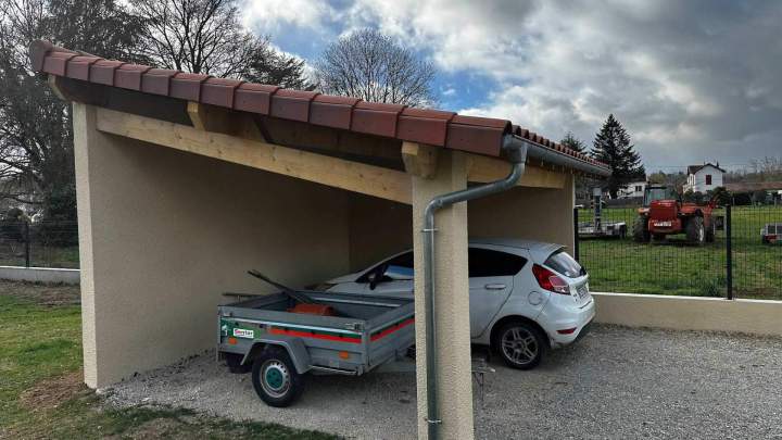 Construction abri voiture en extérieur Saint-Gaudens